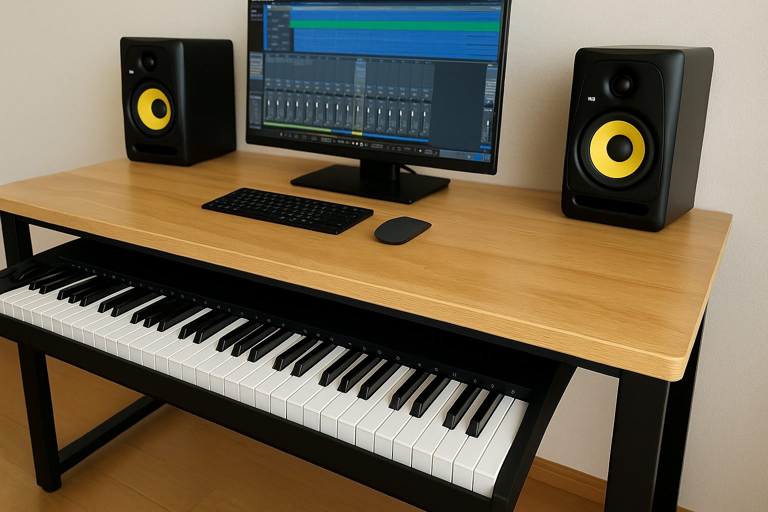 DTMデスク 61鍵盤対応