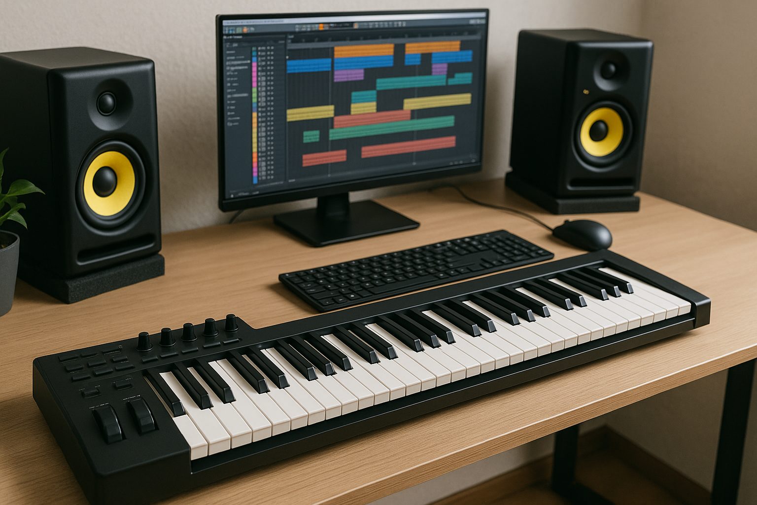 DTMデスク 61鍵盤対応