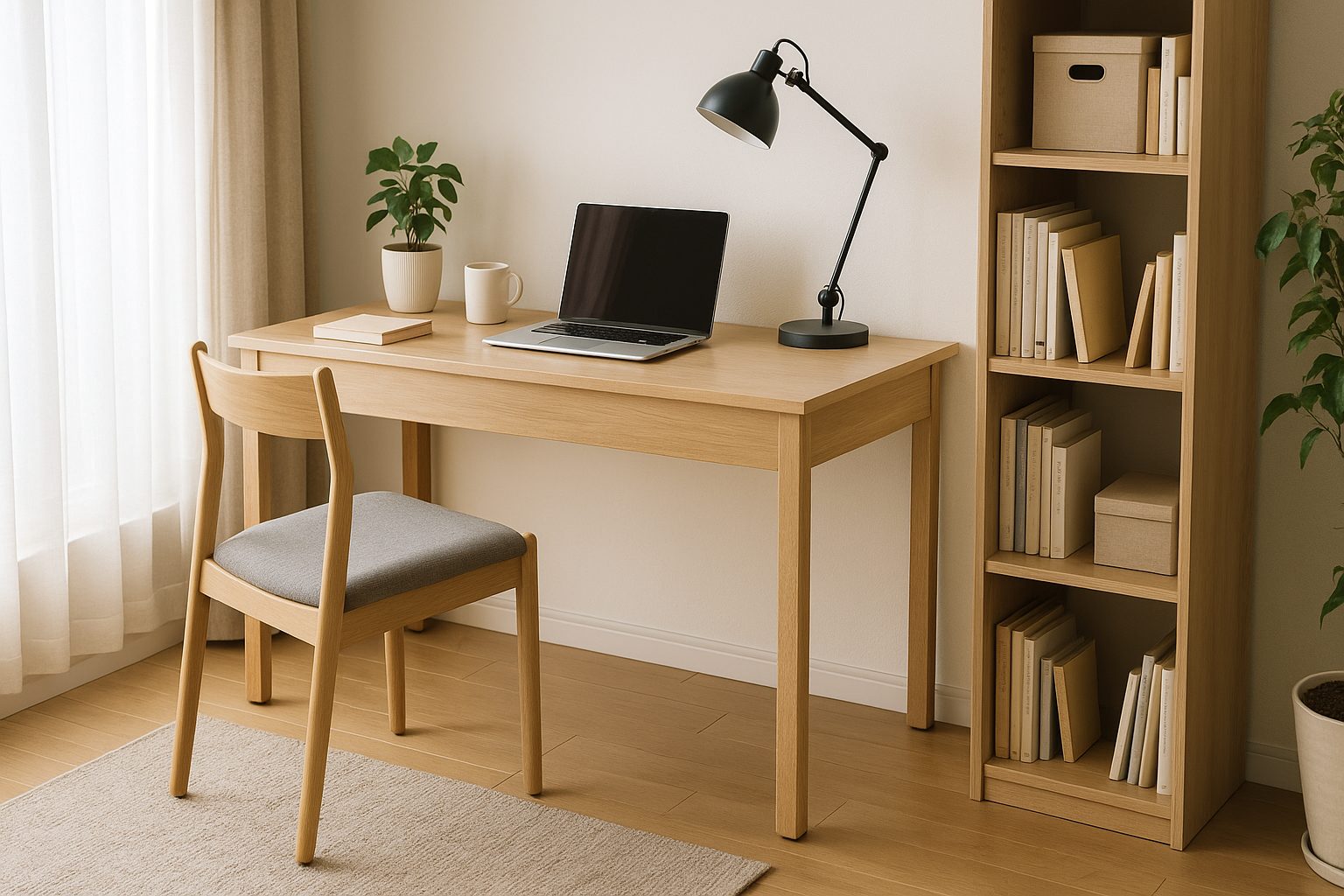 部屋になじむおしゃれなニトリのデスク